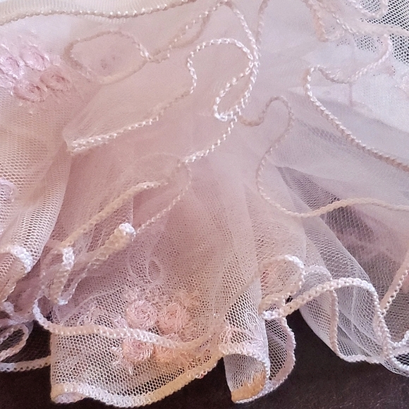 NWT Pau Brook Dancewear Pink Multilayer Sequins Skirt with Bow Size Child - Picture 6 of 8